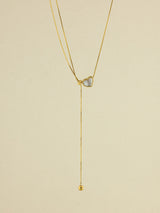Pearl Heart Lariat Necklace
