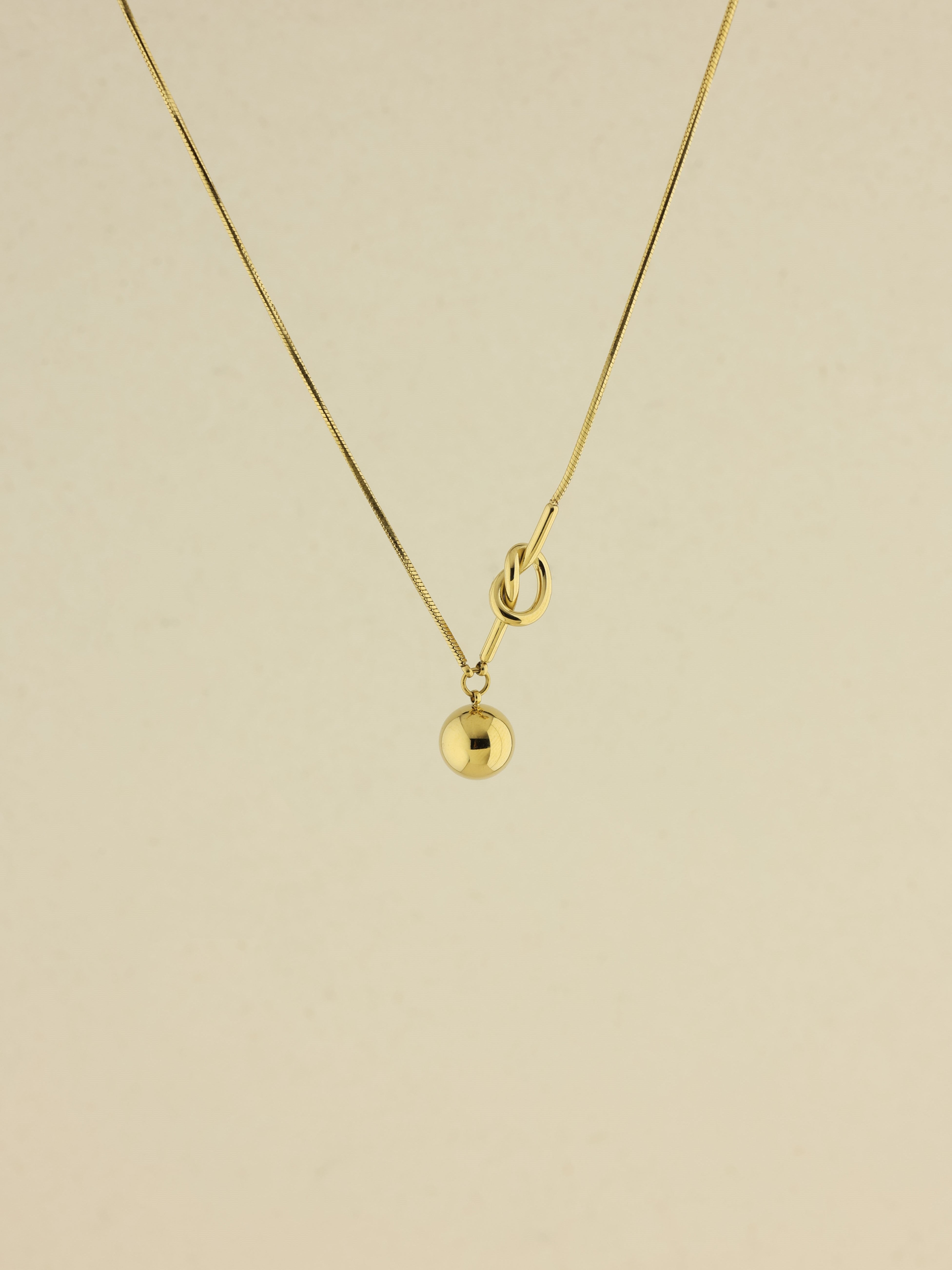 Knot Sphere Pendant Necklace