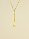 Double Heart Lariat Necklace