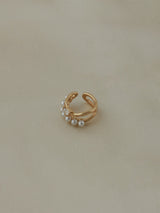 Diamond Pearl Ear Cuff
