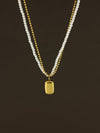 Layered Chain Necklace with Pearl