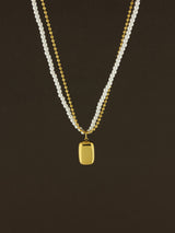 Layered Chain Necklace with Pearl