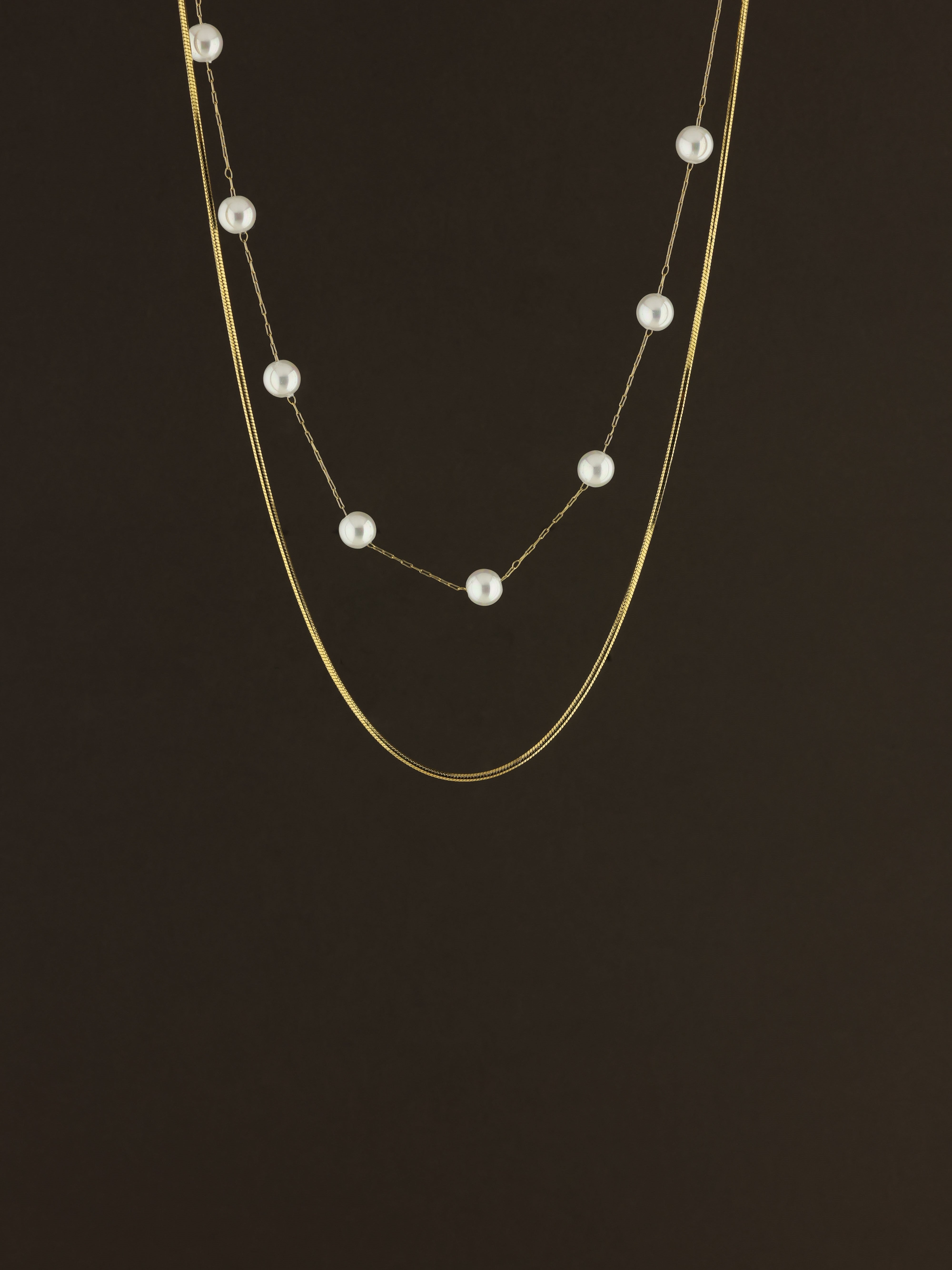 Starlight Pearl Layered Necklace