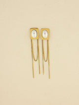 Deco Pearl Tassel Earrings