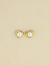 Heart Pearl Studs