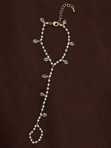 Pearl & Crystal Charm Hand Harness