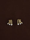 Trio Wave Pearl Earrings