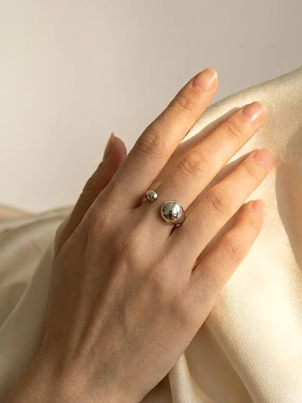 Golden Open End Promise Style Ring - Doulaat