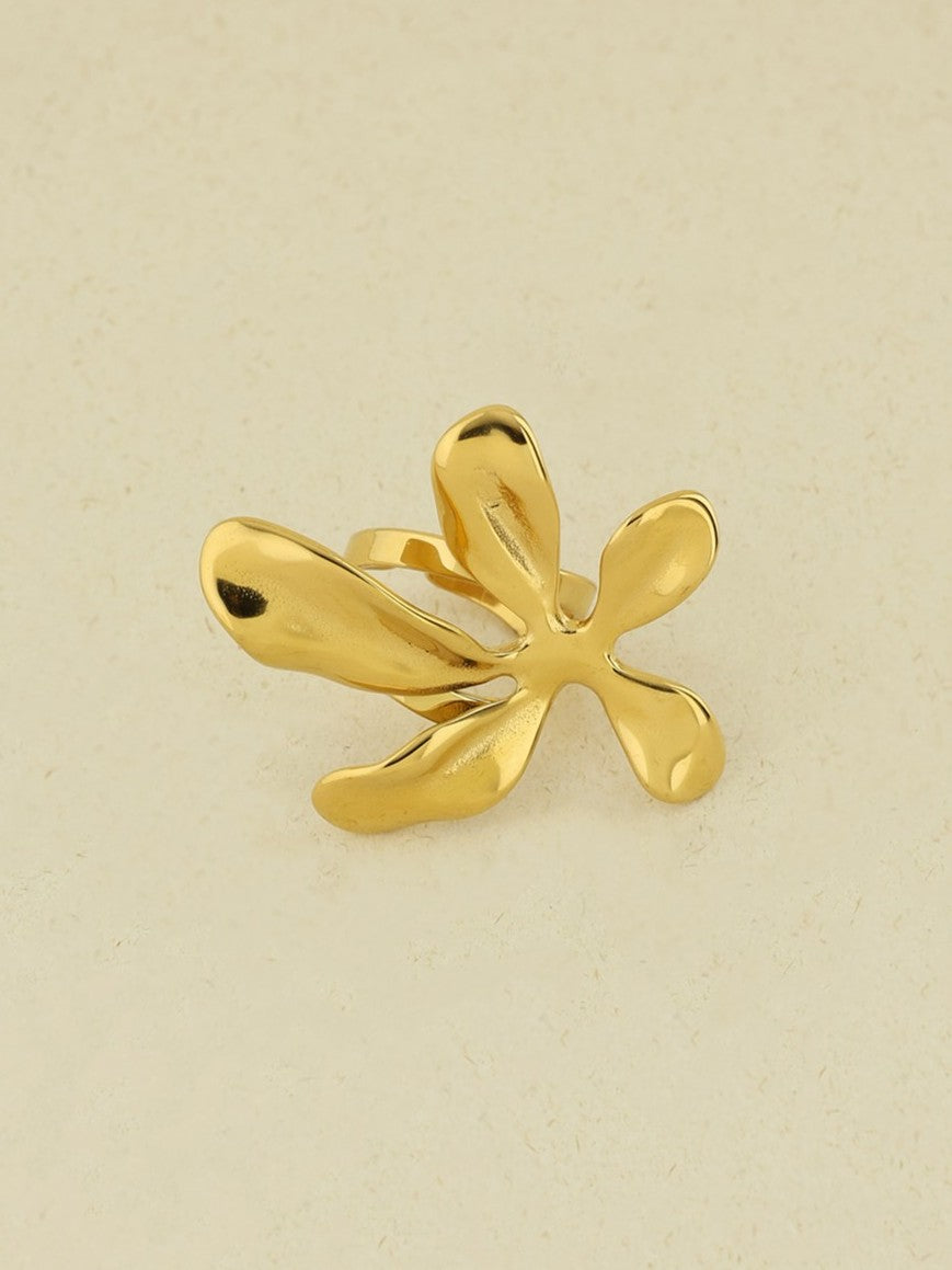 Royale Gold Flower Adjustable Ring