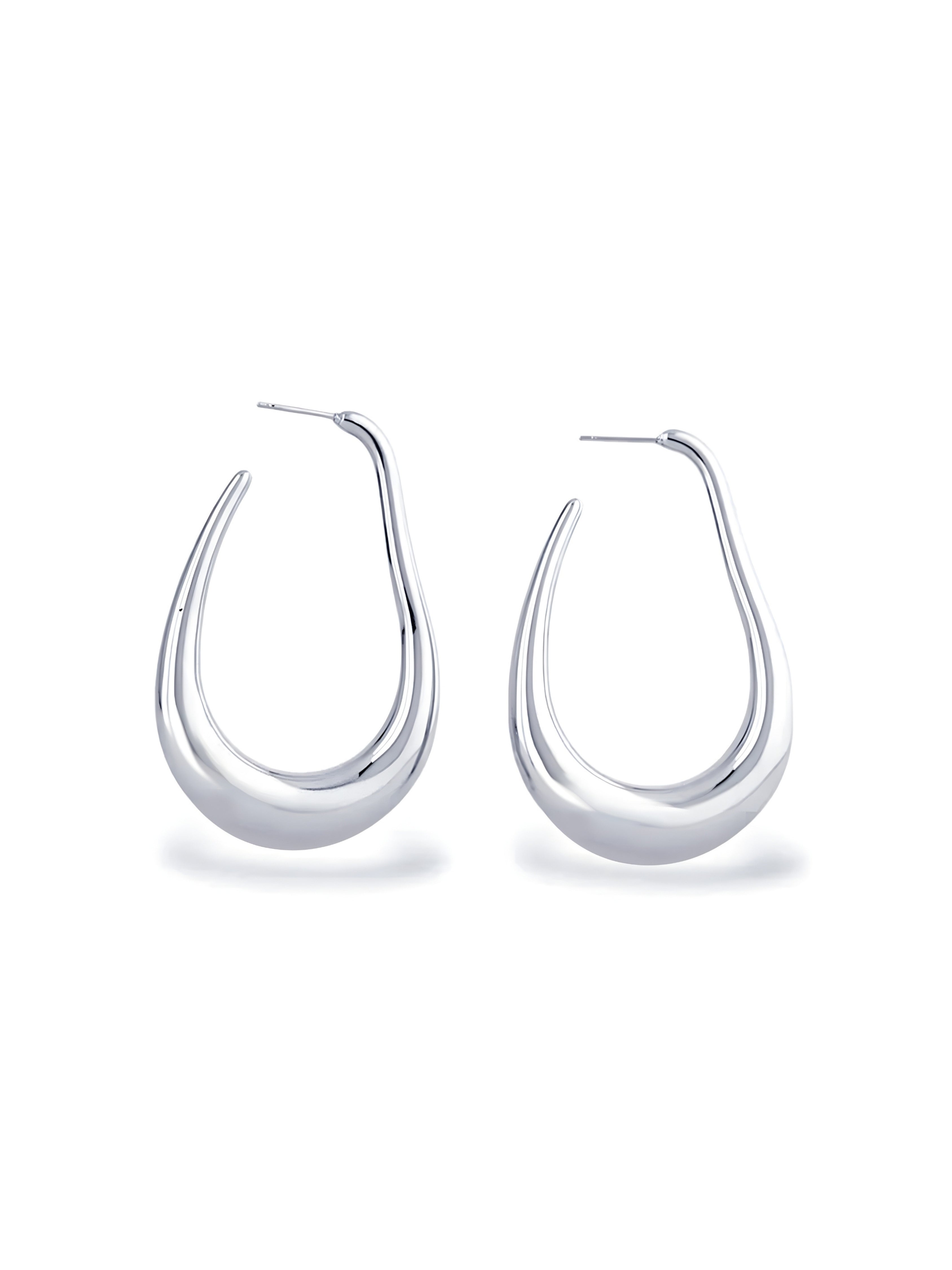 Elegant Gold Teardrop Hoop Earrings