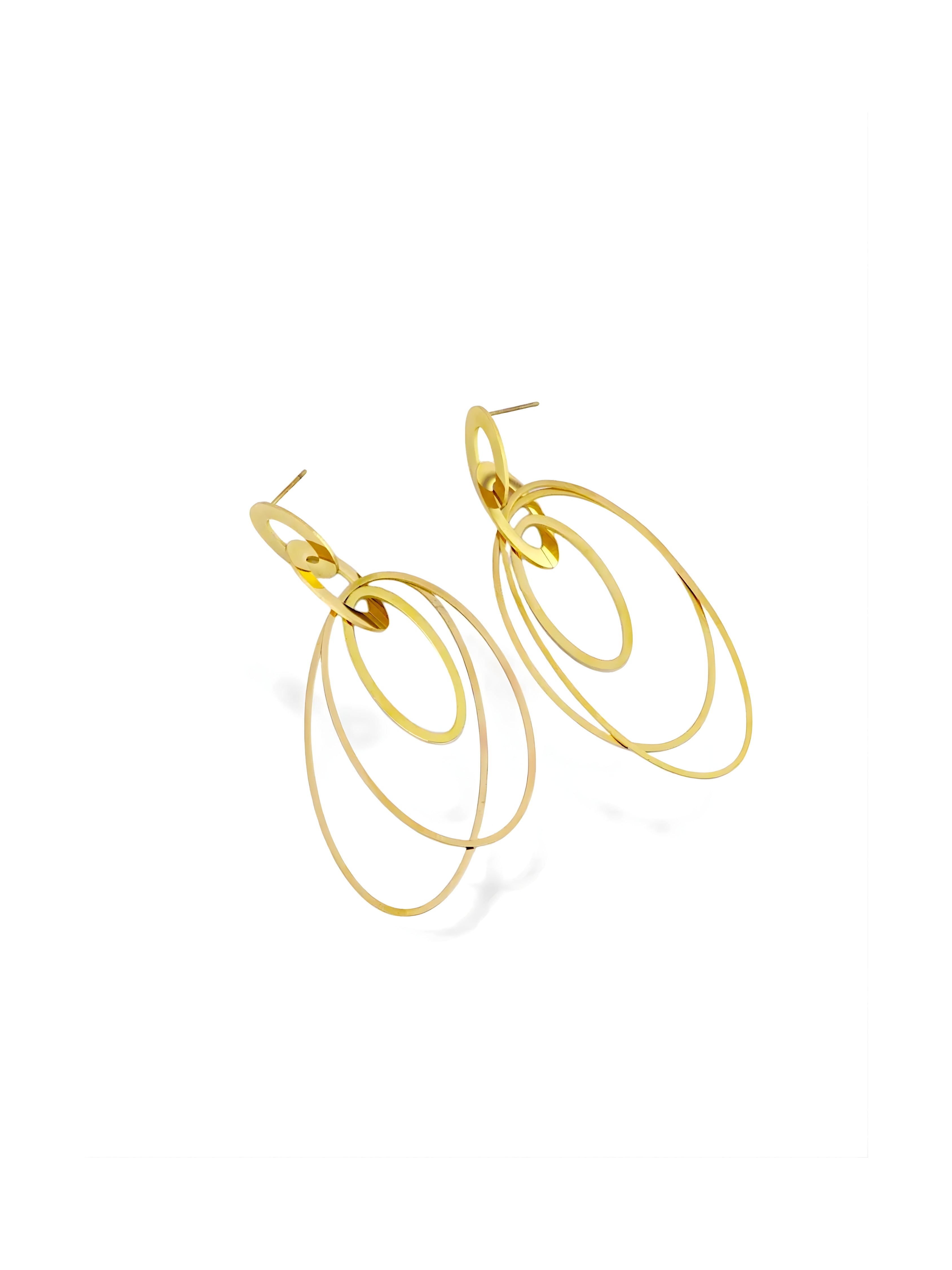Layered Oval Hoops