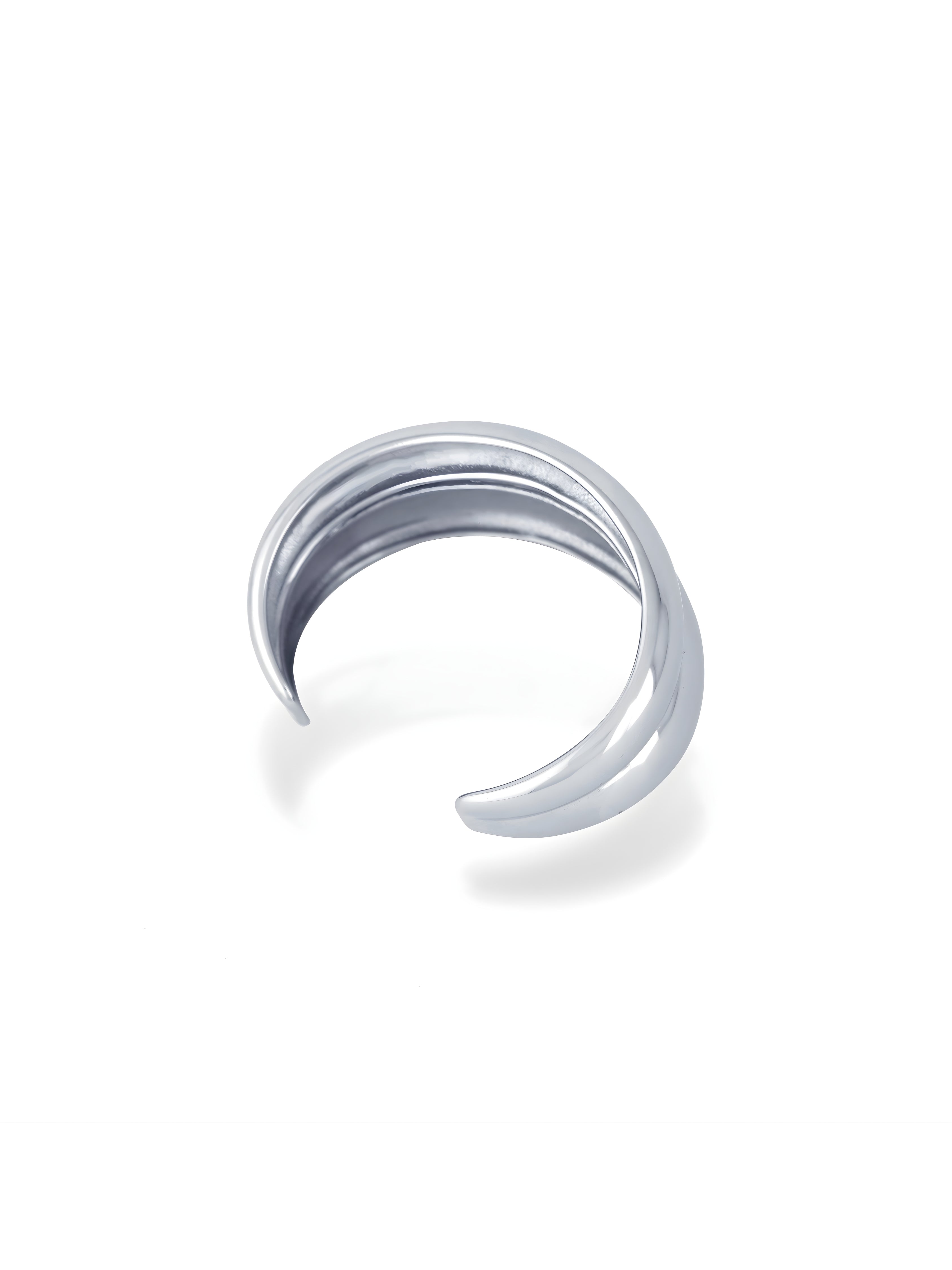 Modern Twinray Bangle with Two-Tone Metallic Finish