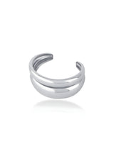 Modern Twinray Bangle with Two-Tone Metallic Finish