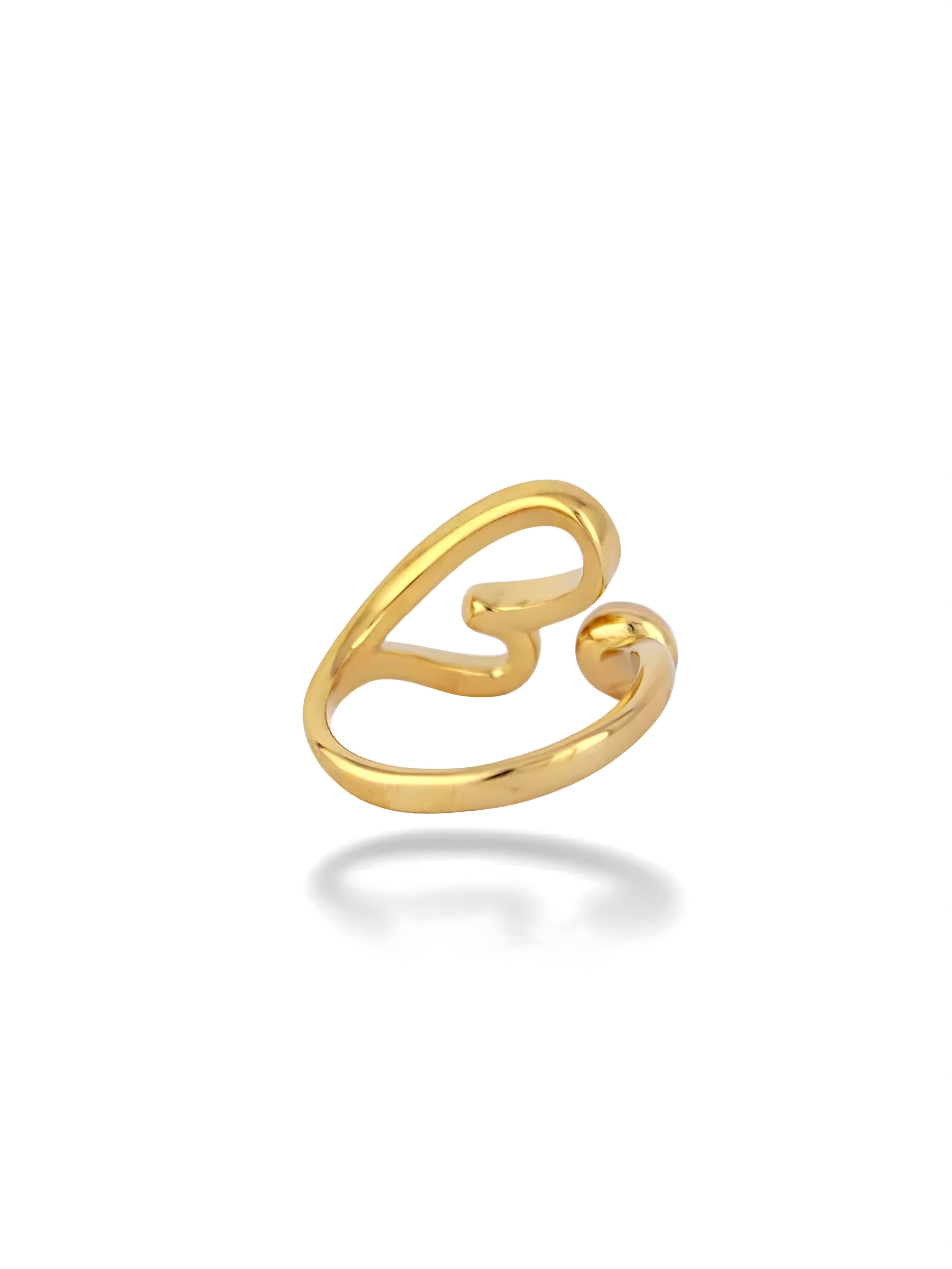 Heart Shaped Pearl Ring