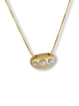 Three Pearl Pendant Necklace