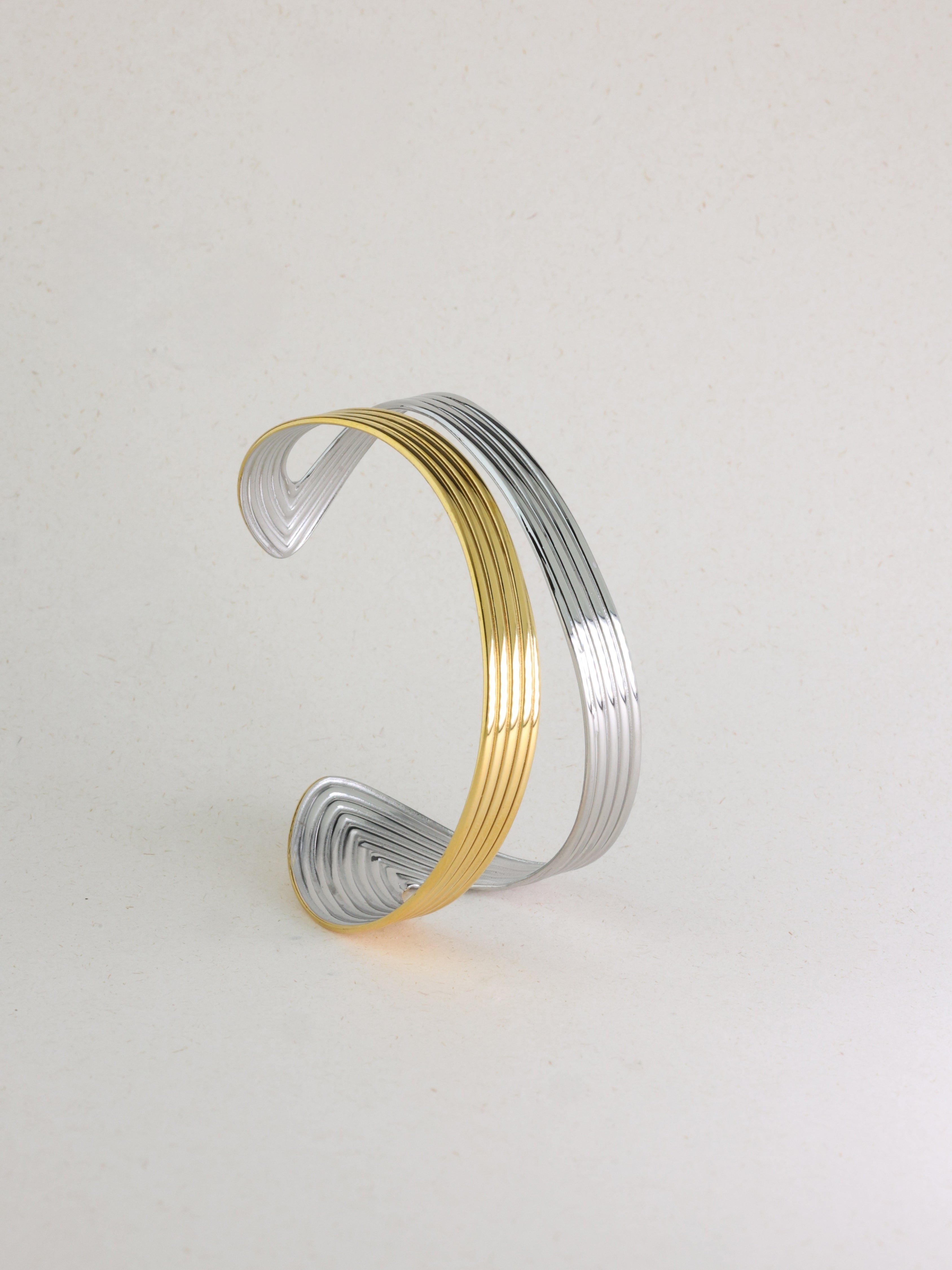 Twin Double Band Bangle