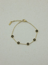 Black Stone Charm Bracelet