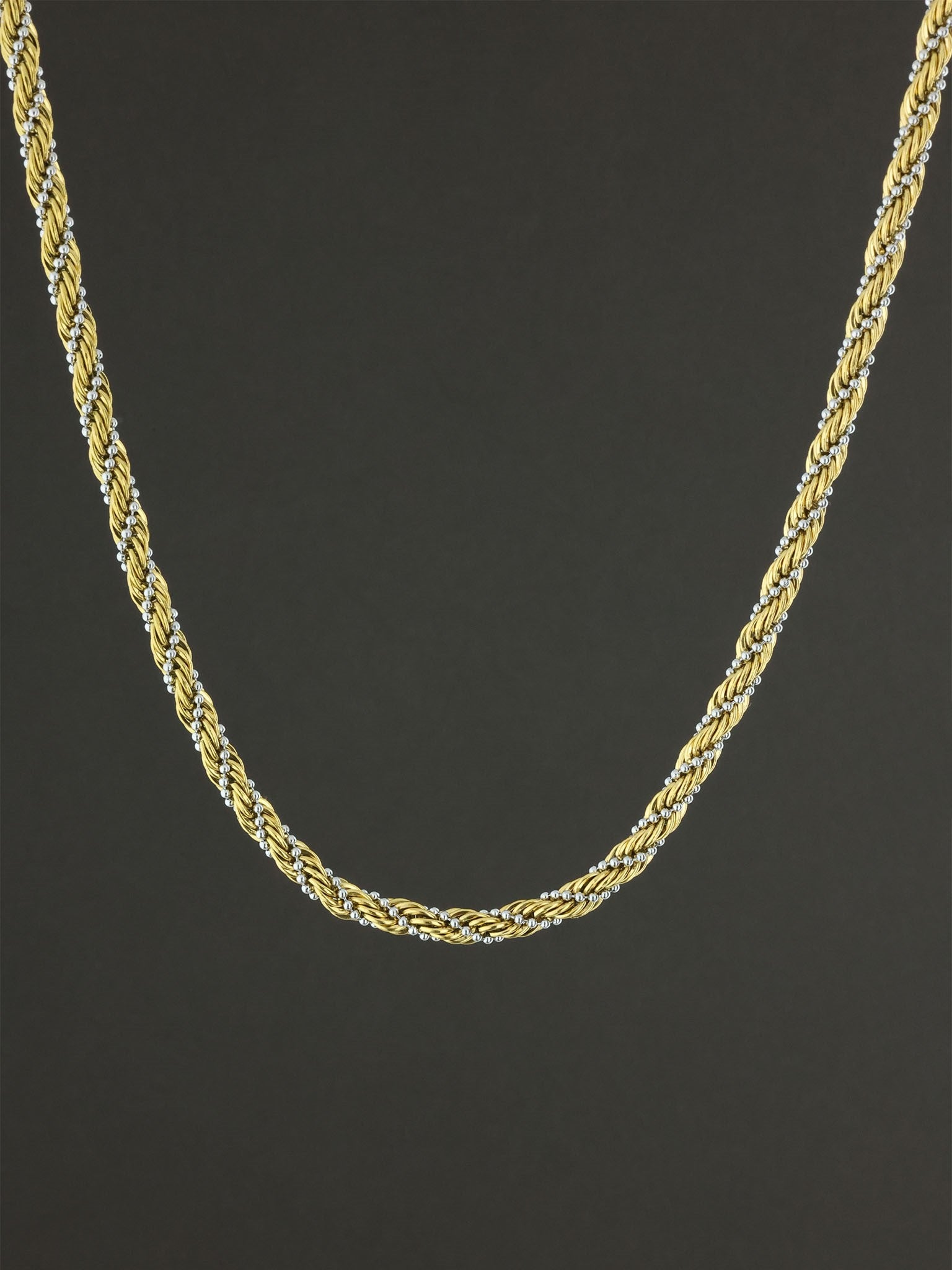 Dual-Tone Twisted Rope Chain