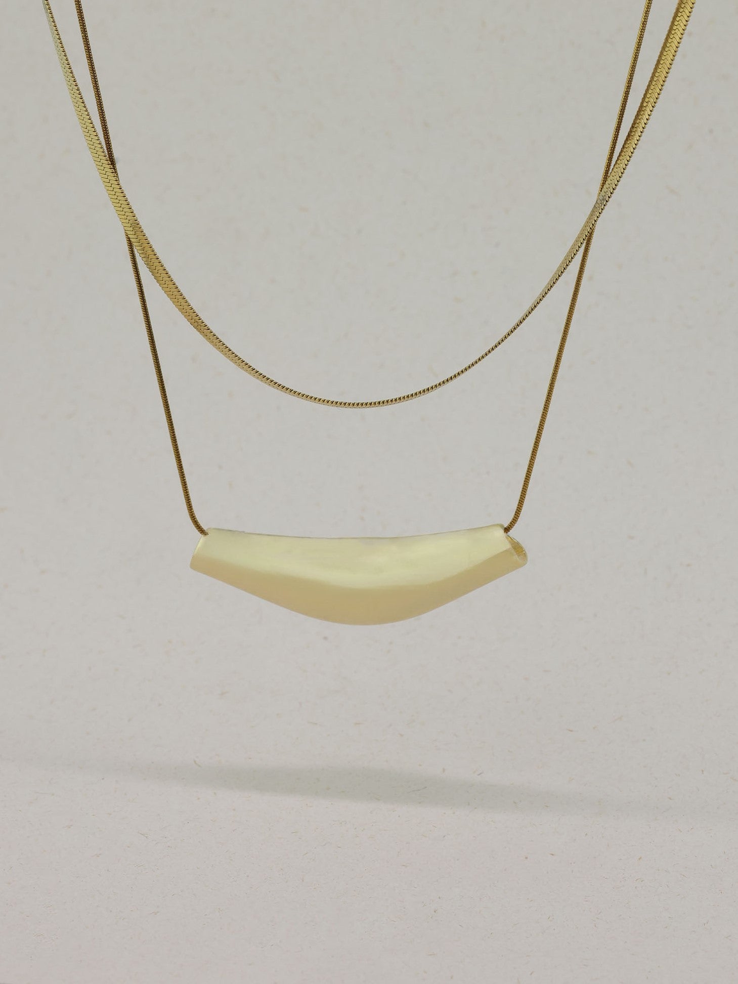 Layered Elongated Pendant Necklace