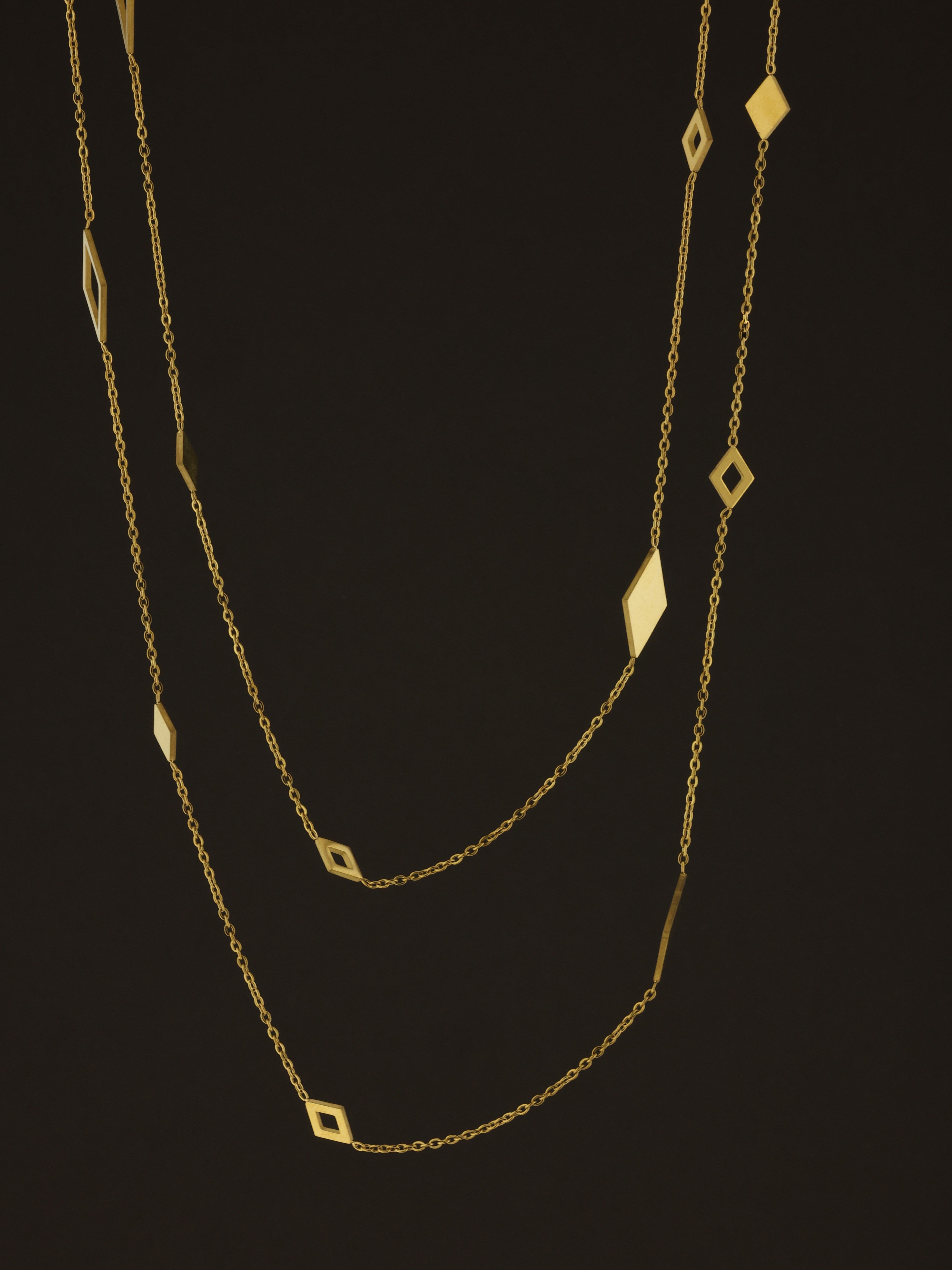 Geo-Frame Layered Necklace