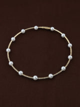Golden Pearl Choker & Bracelet Set