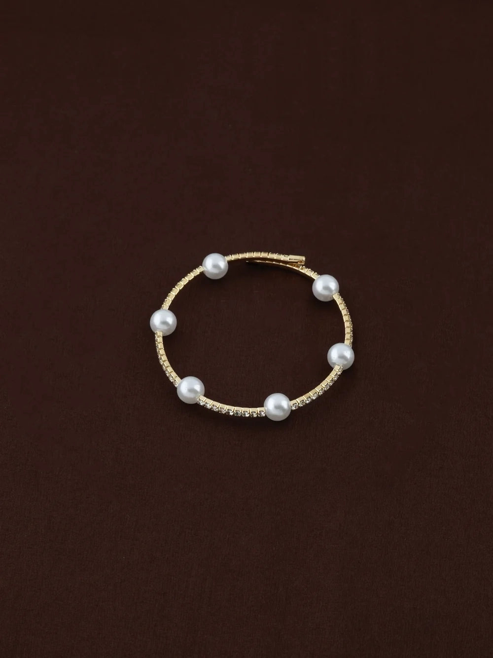 Golden Pearl Choker & Bracelet Set