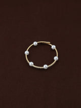 Golden Pearl Choker & Bracelet Set