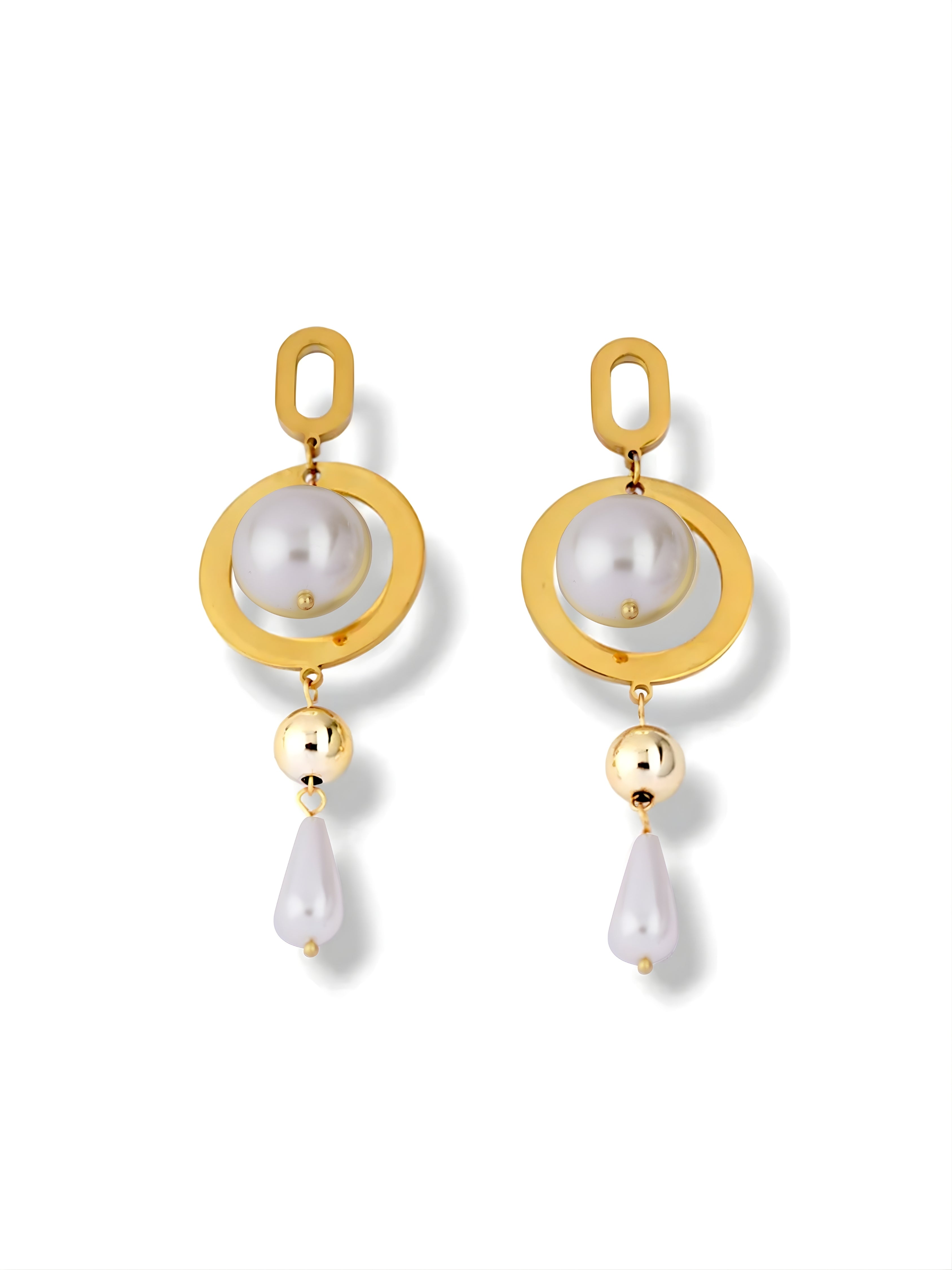 Regal Pearl Drop Earrings
