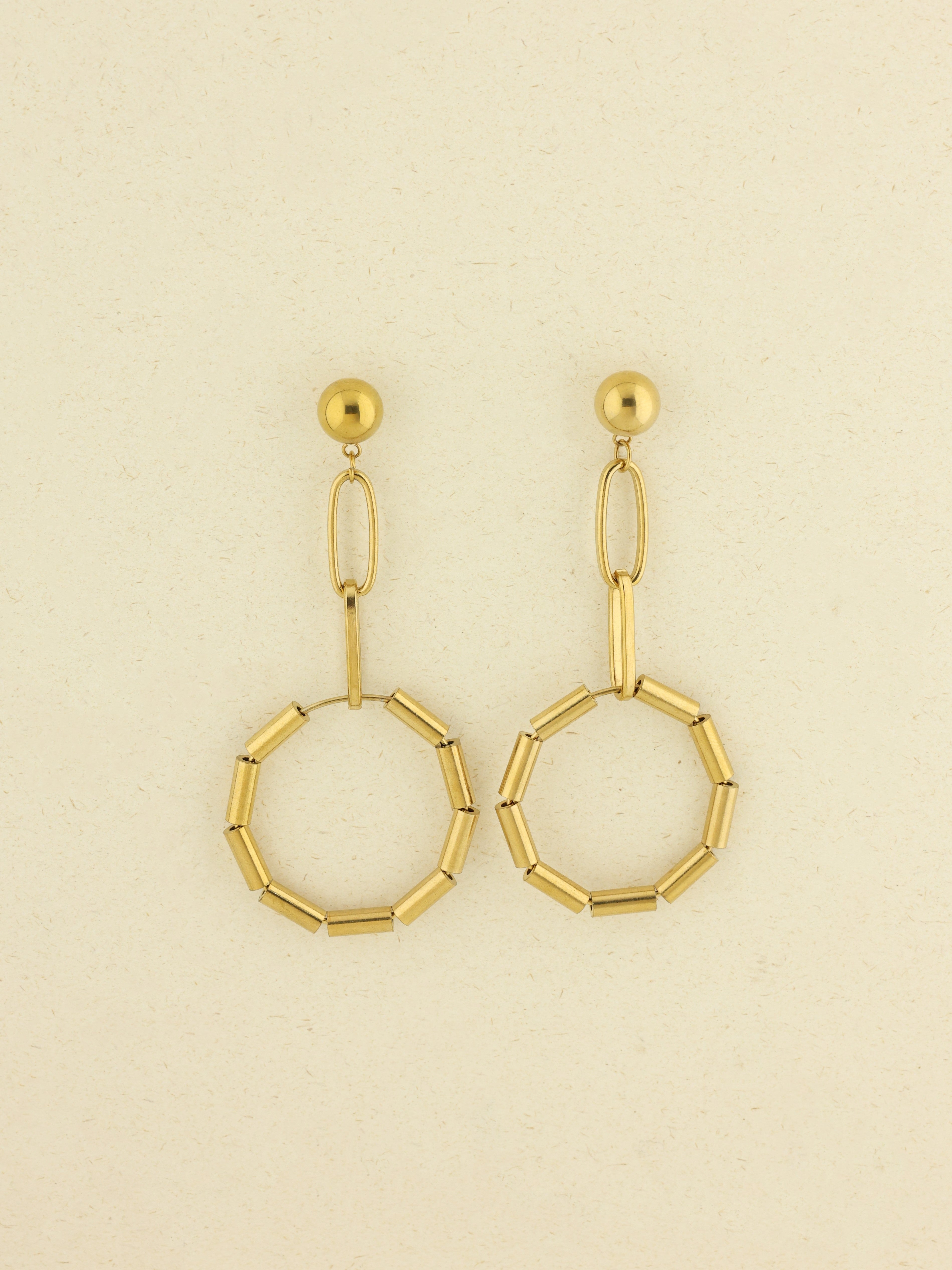Structured Orbit Drops Earring