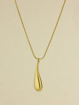 Liquid Chrome Drop Necklace
