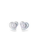 Heart Pearl Studs