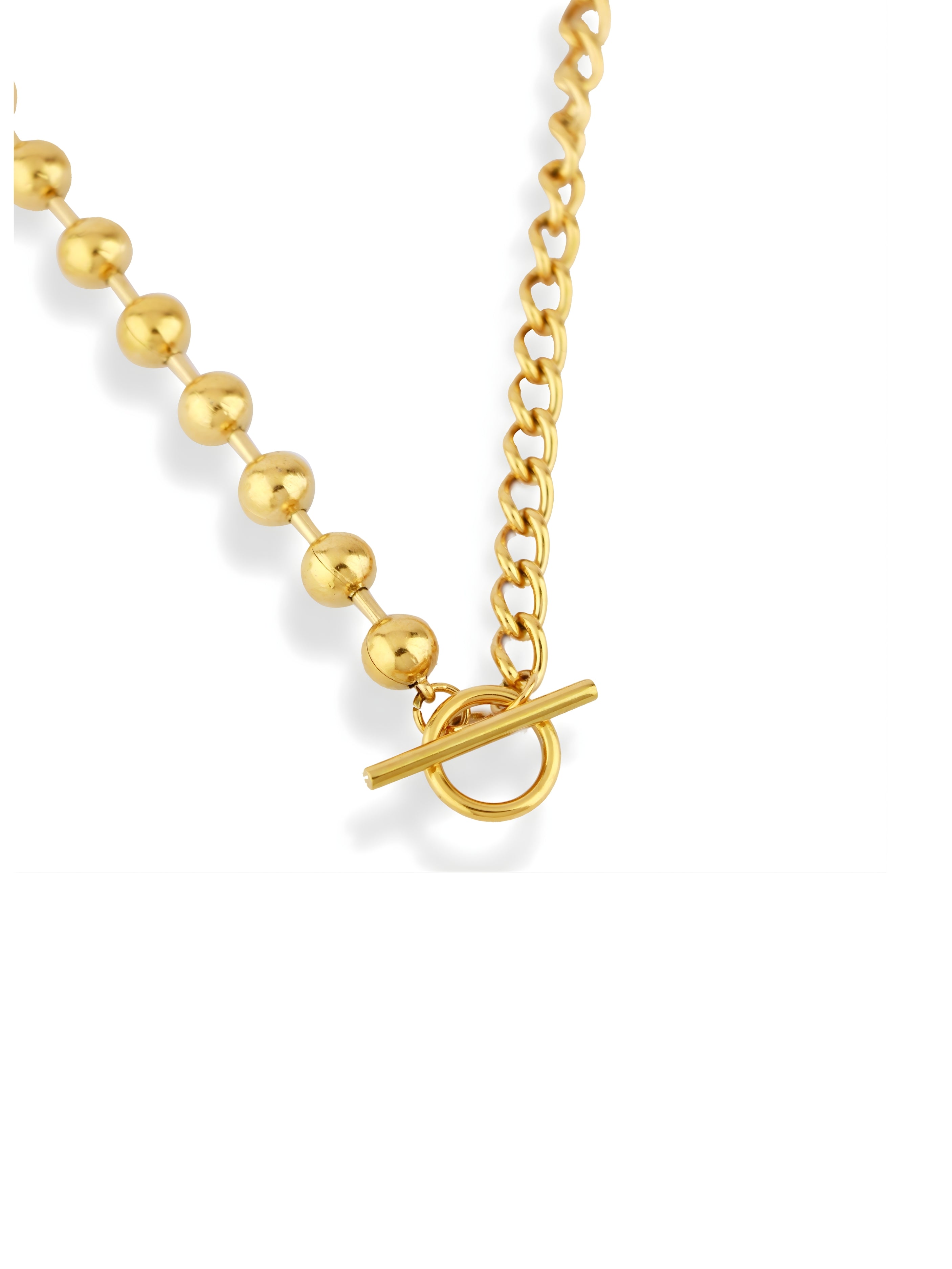Bead Chain Necklace with Toggle Clasp
