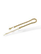 Two Tone Twisted Rope Chain Bracelet