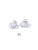 Heart Pearl Studs