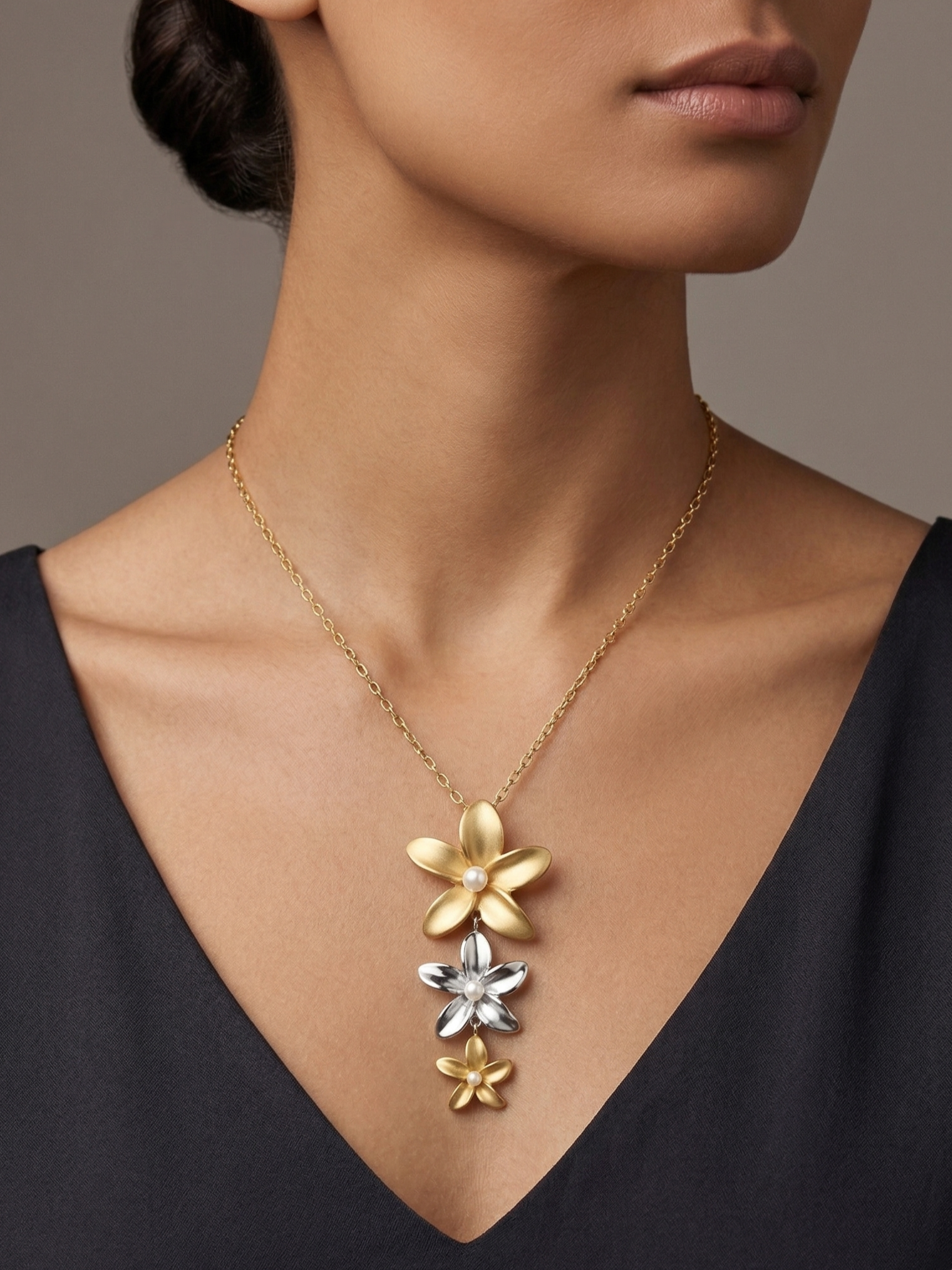 Triple Blossom Necklace