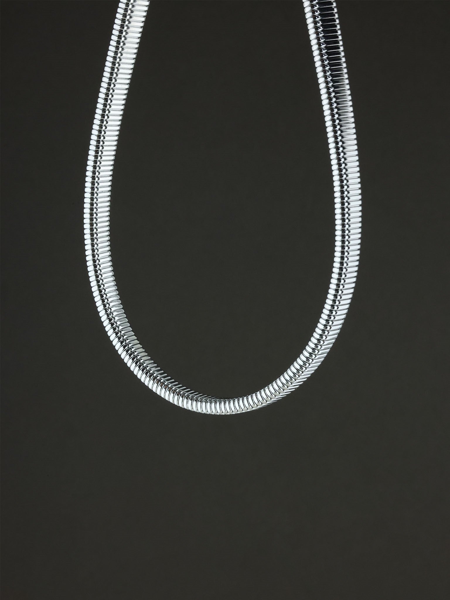 Modern Silver Serpent Choker