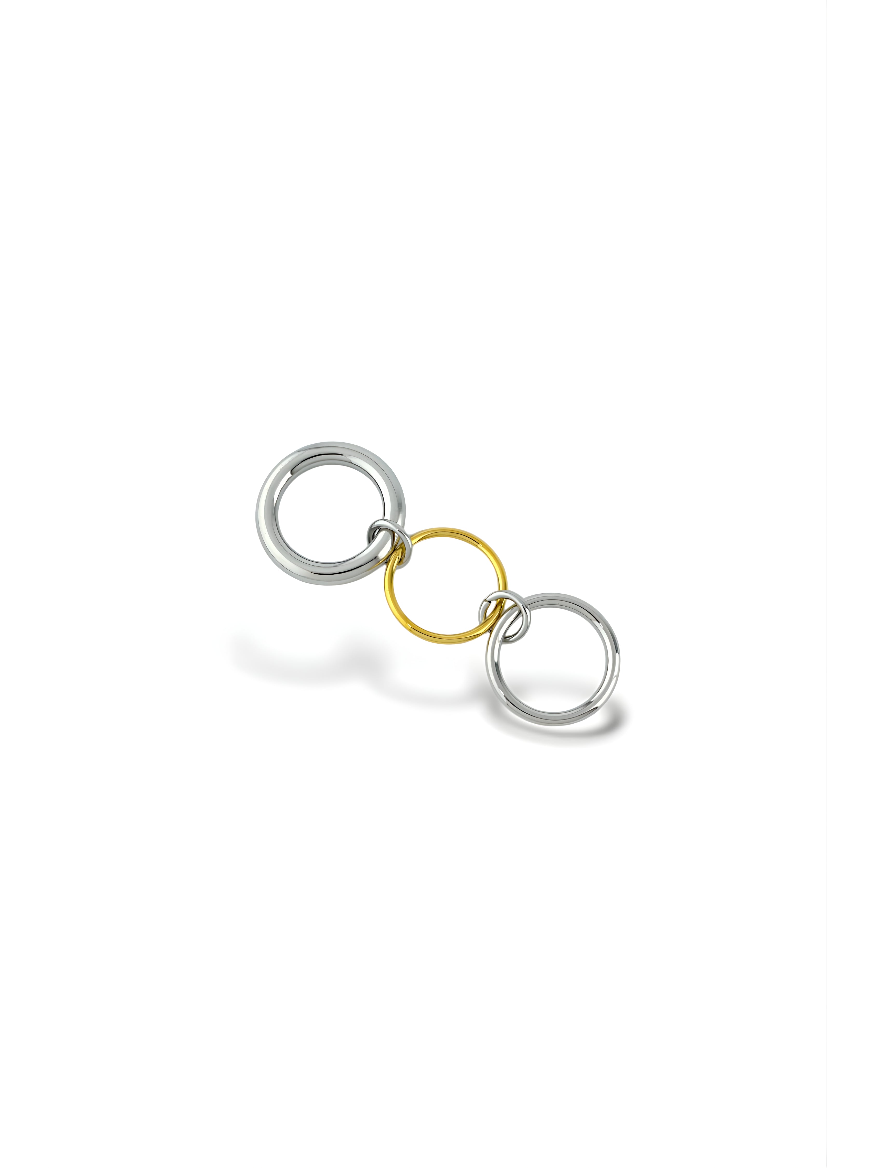 Tri-Tone Cascading Hoop Drop