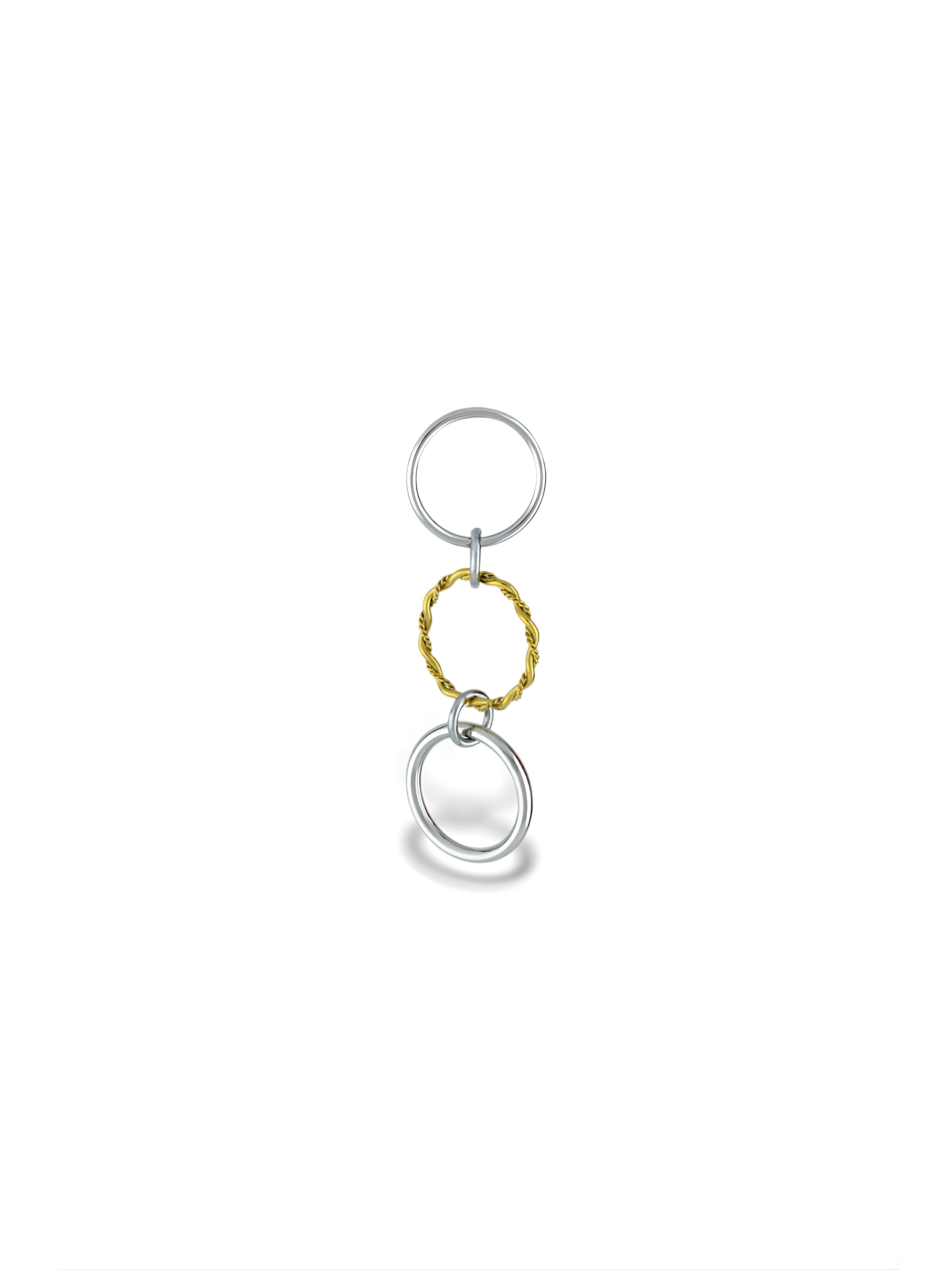 Mixed-Metal Triple Ring Vertical Drop