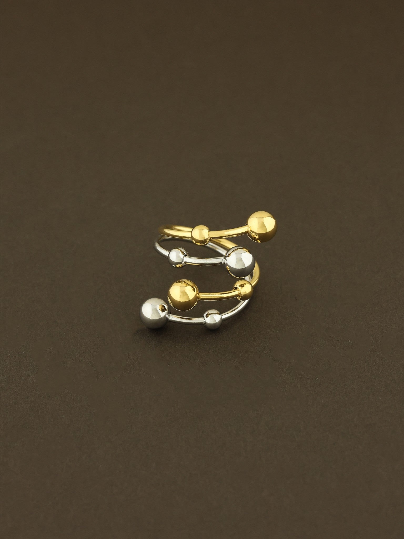 Two Tone Spiral Ring