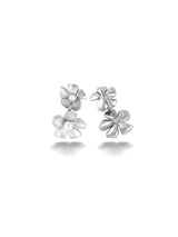 Double Bloom Pearl Drop Earrings
