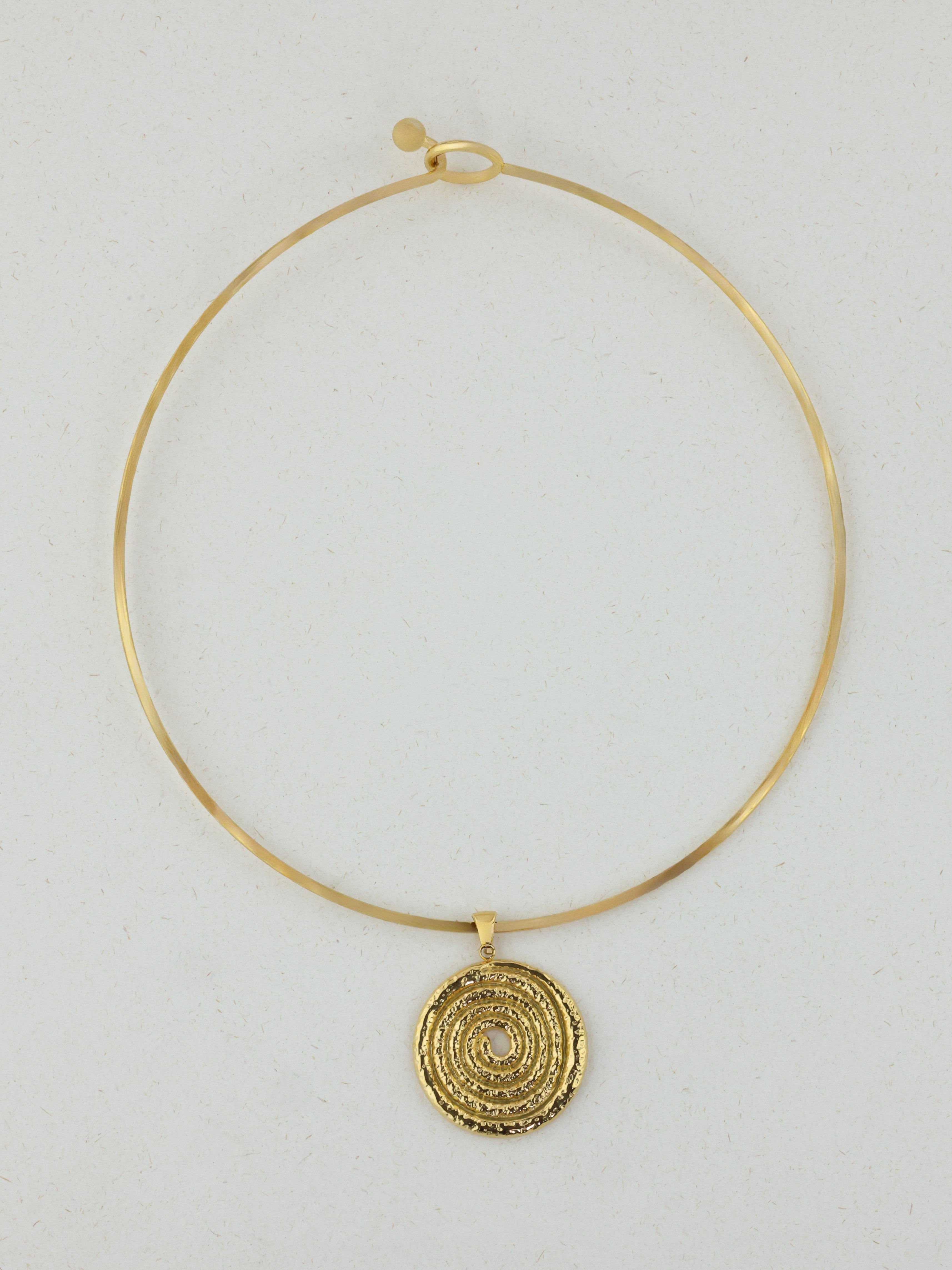 Spiral Pendant Choker