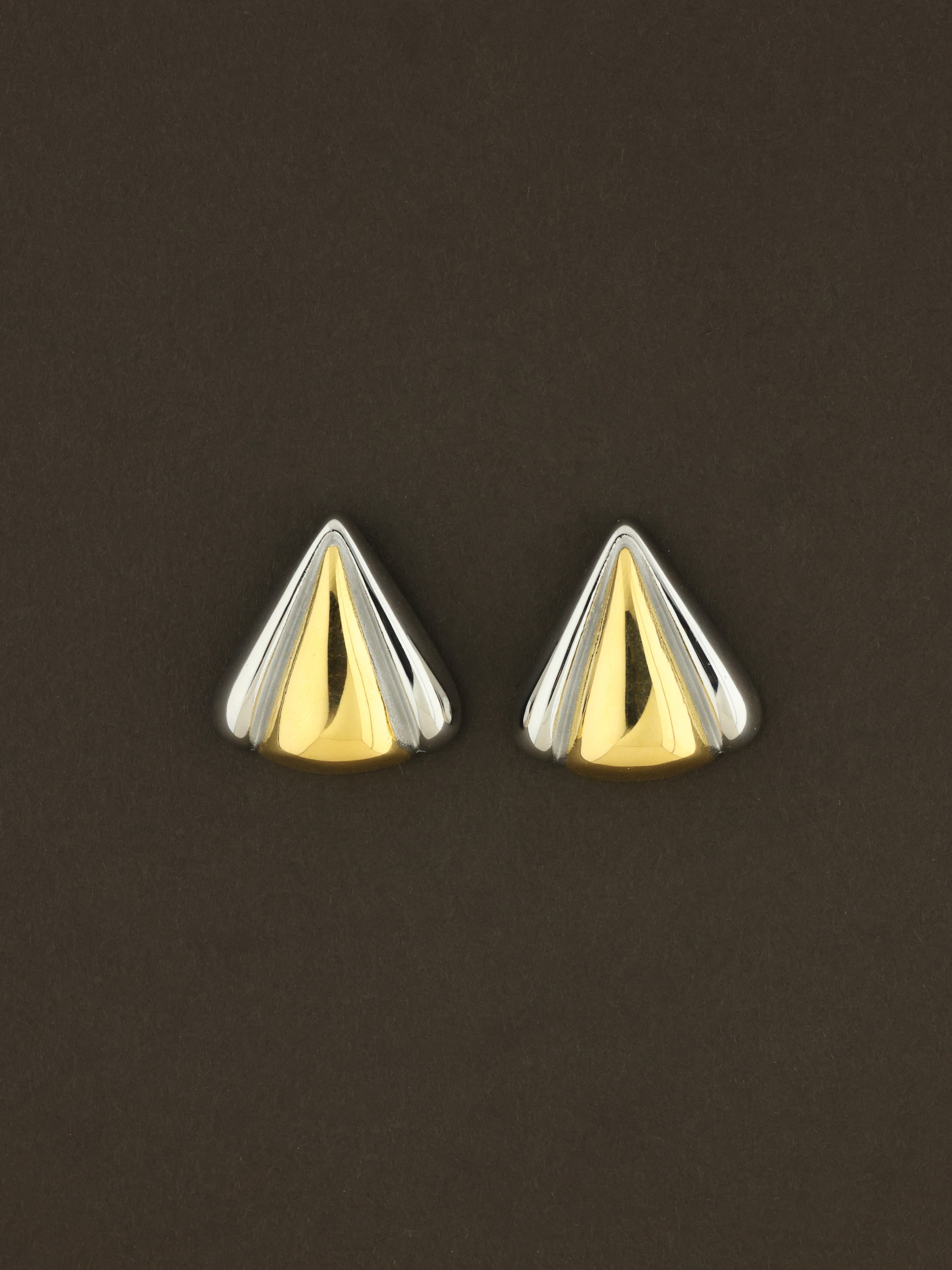 Tri Face Triangle Earring