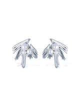 Mini Leaf Pearl Studs