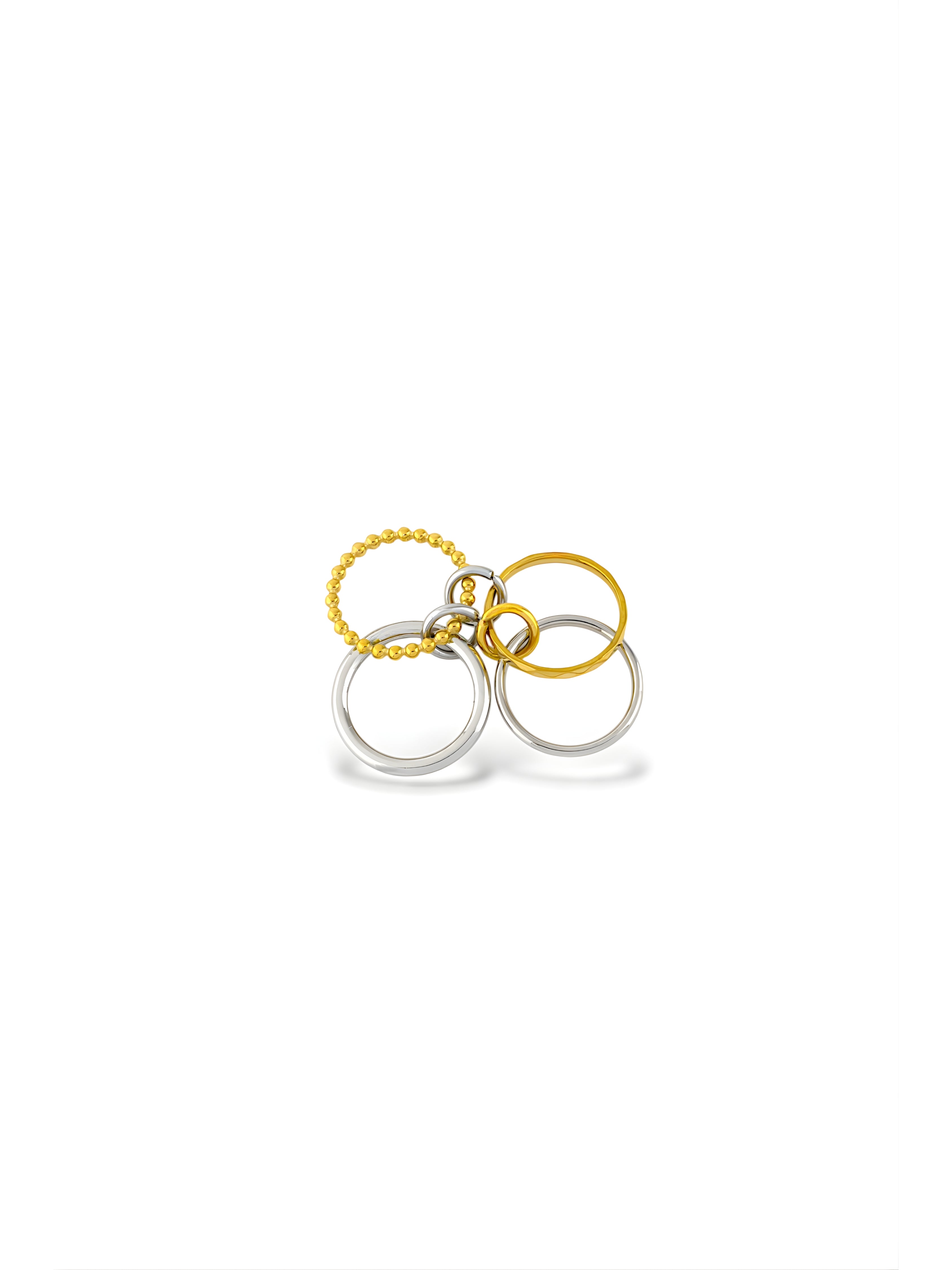 Mixed-Metal Four Ring Vertical Drop