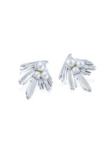 Mini Leaf Pearl Studs
