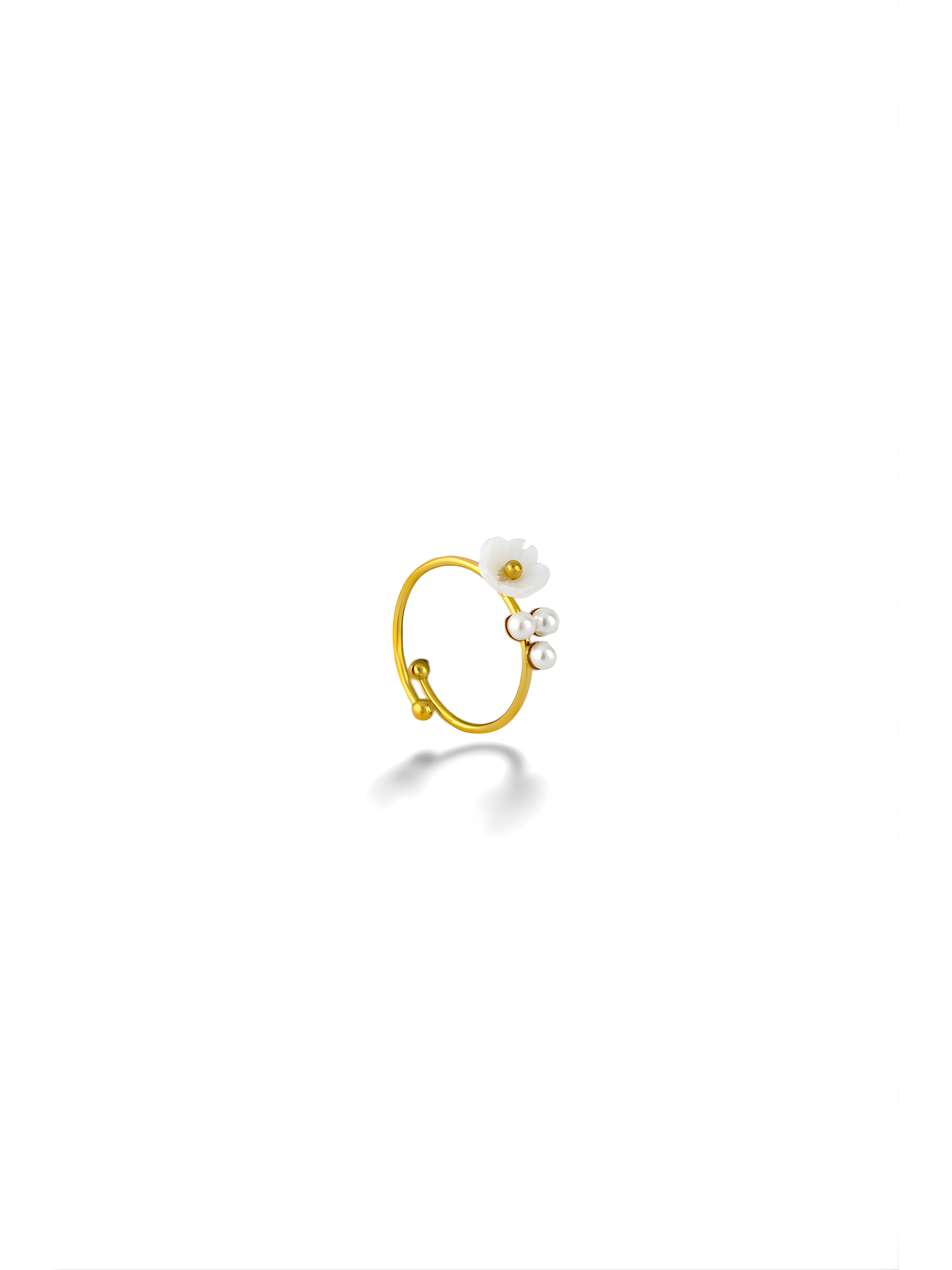 Floral Adjustable Ring