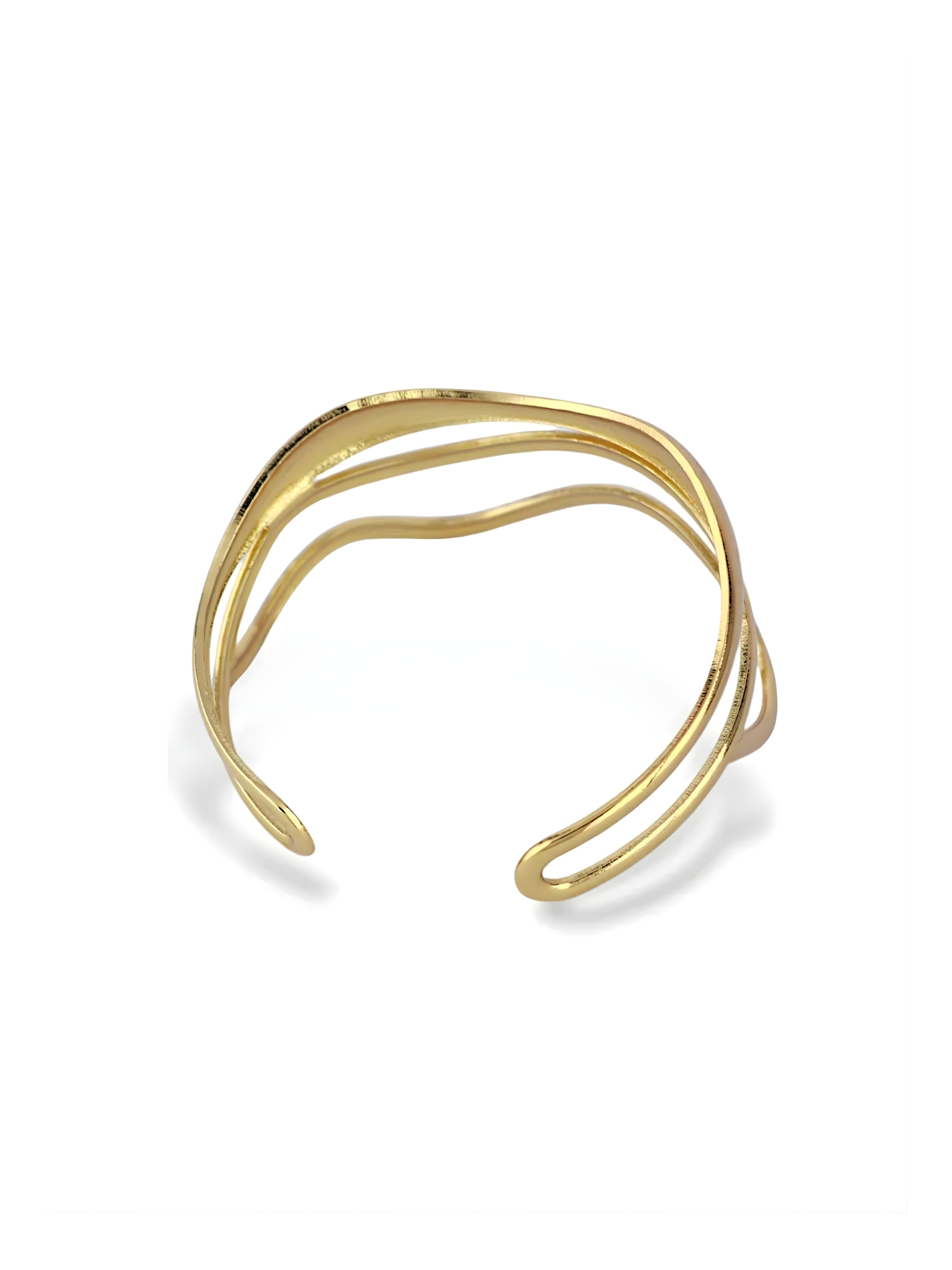 Stunning Gold Meteor Bangle with Shiny Looks