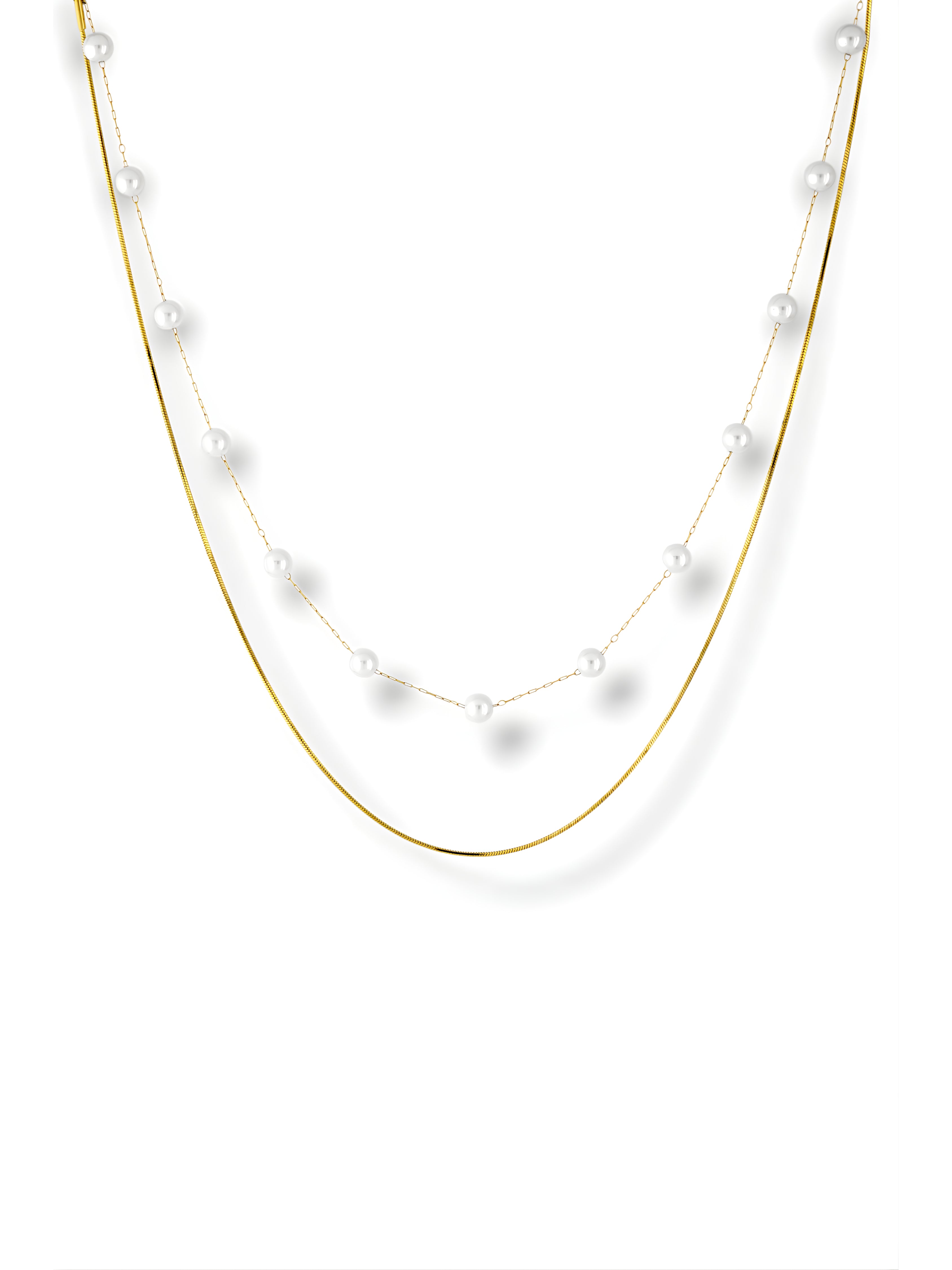 Starlight Pearl Layered Necklace