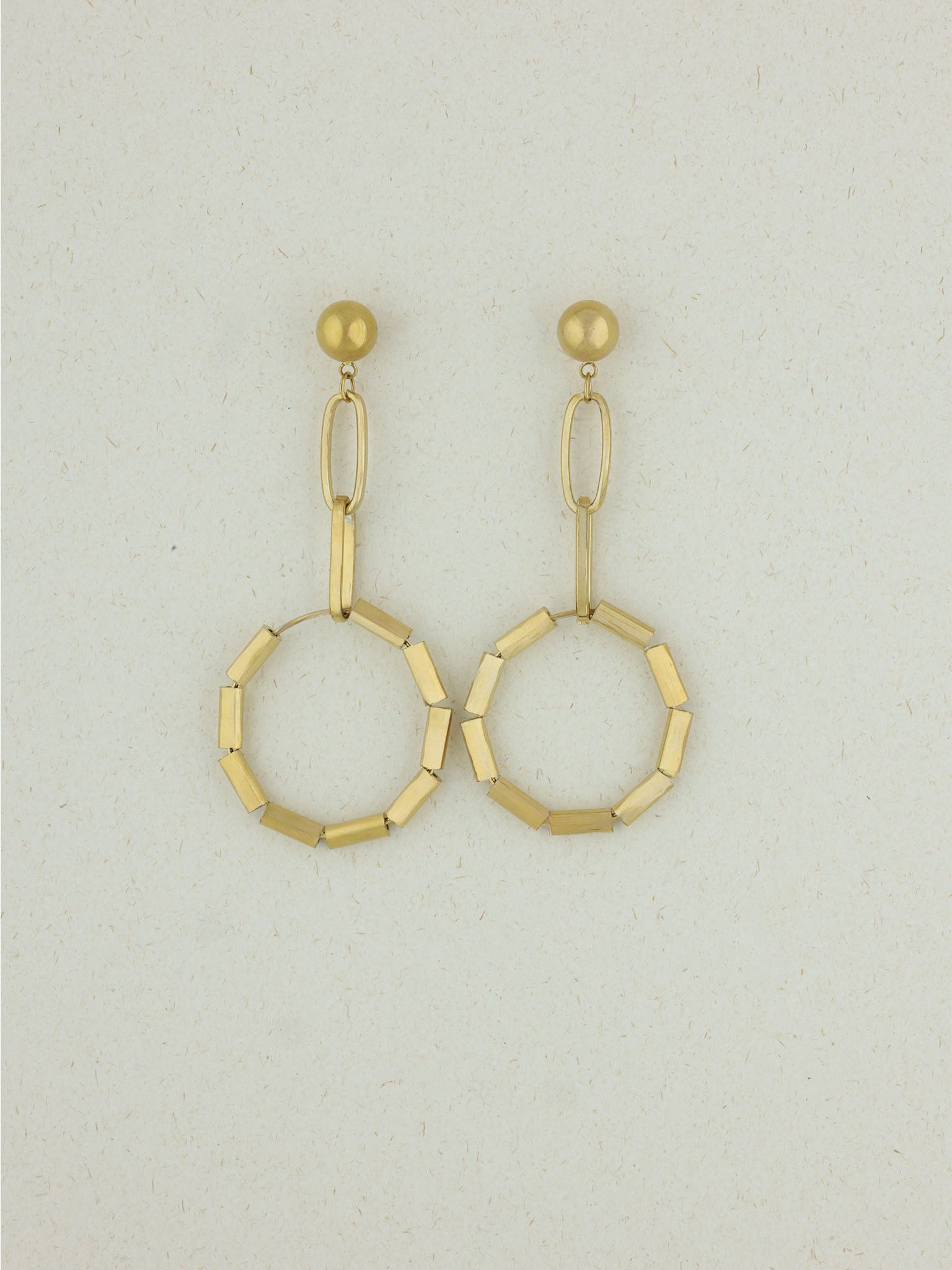 Structured Orbit Drops Earring