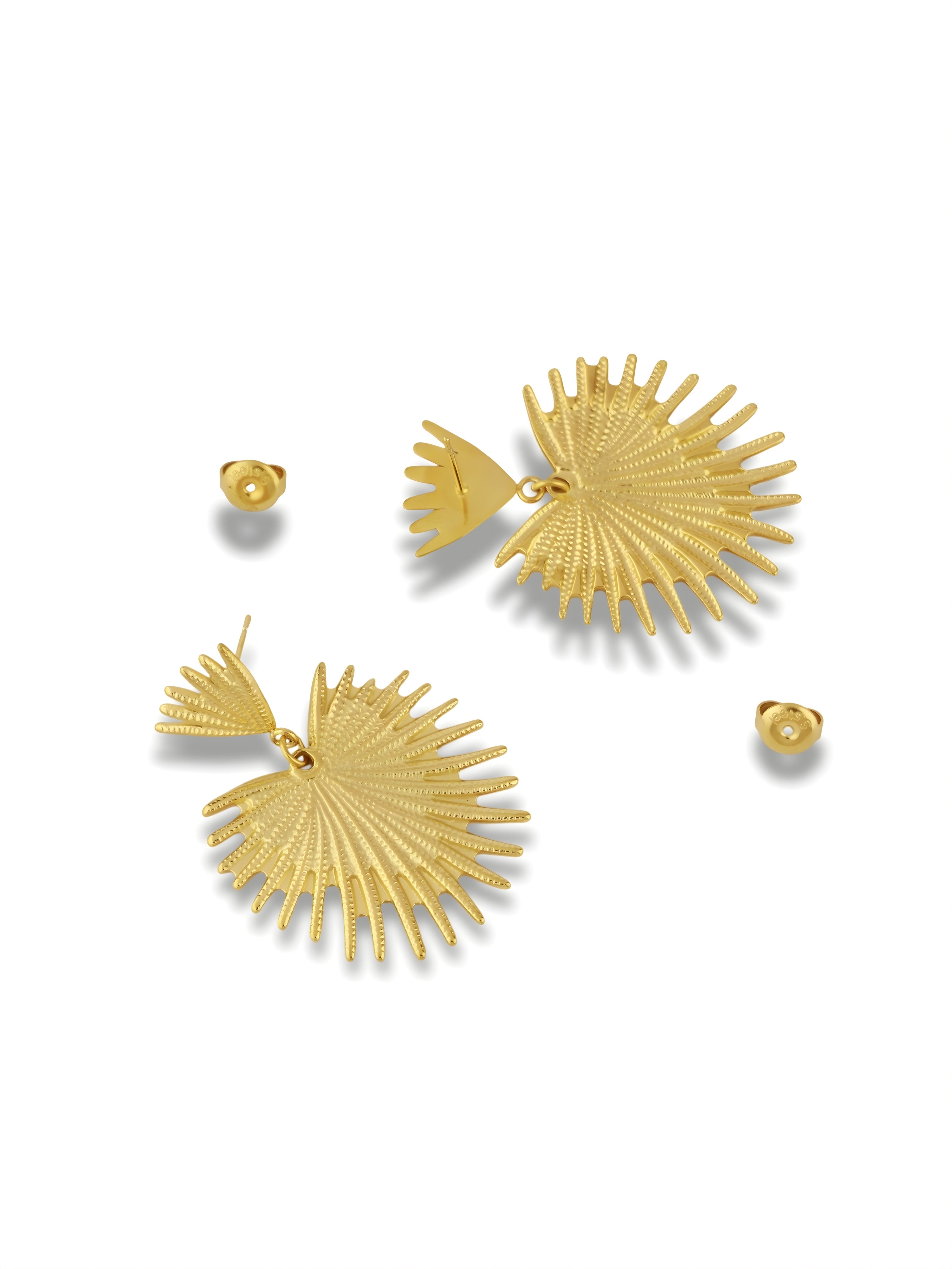 Golden Sunburst Earrings